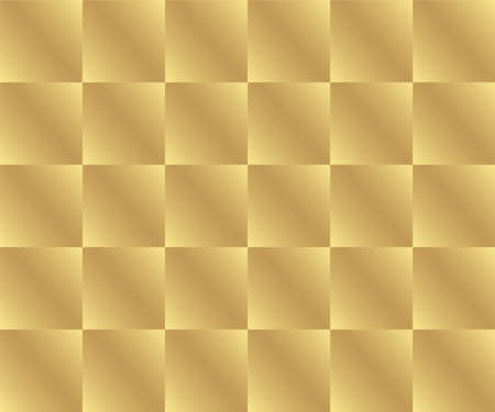 Gold color abstract squares background, web design, greeting card, Happy New Year and christmas background, vector illustrationのイラスト素材