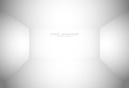 Empty white grey gradient studio room background. backdrop light interior with copyspace for your creative project, Vector illustration EPS 10のイラスト素材