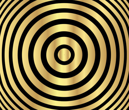 Abstract Gold luxurious color vector circle halftone background. Gradient retro line pattern design, golden graphic, Modern decoration for websites, posters, banners, template EPS10 vectorのイラスト素材