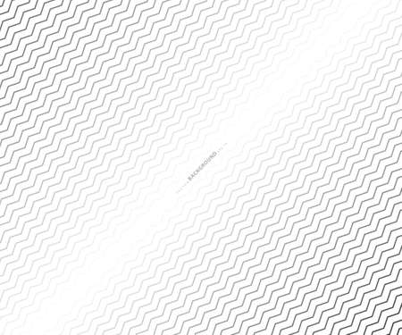 Wave, zigzag lines pattern. Black wavy line on white background. Texture vector - illustrationのイラスト素材
