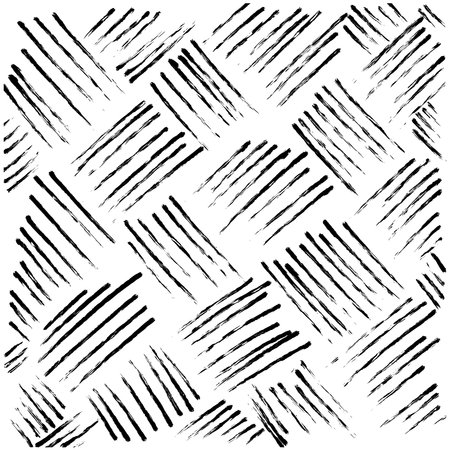 Hand drawn abstract pattern with hand drawn lines, strokes. Set of vector grunge brushes. wavy striped, Vector  illustrationのイラスト素材