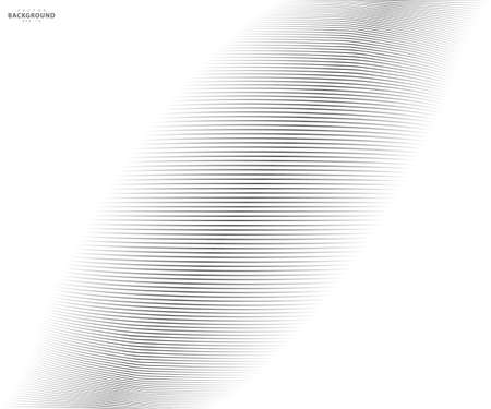 Abstract warped Diagonal Striped Background. Vector curved twisted slanting template for your ideas, monochromatic lines texture, waved lines texture. Brand new style for your business design.のイラスト素材