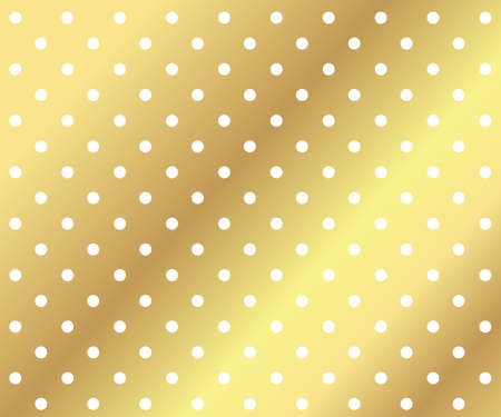 Gold polka dots pattern, colorful holiday background - vector abstract backgroundのイラスト素材