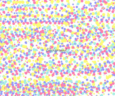 Polka dots brush painting pattern on background, colorful holiday background, web icon, symbol, sign, romantic wedding, love card - vector abstract backgroundのイラスト素材