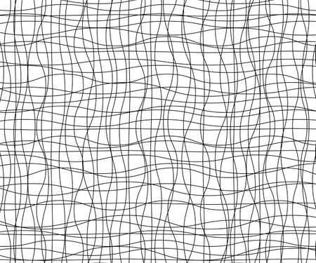 Wave simple seamless wavy line, smooth pattern, Black & white, web design, greeting card, textile, Technology background, Eps 10 vector illustrationのイラスト素材