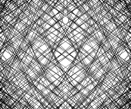 Hand drawn abstract pattern with hand drawn lines, strokes. Set of vector grunge brushes. wavy striped, Vector  illustrationのイラスト素材