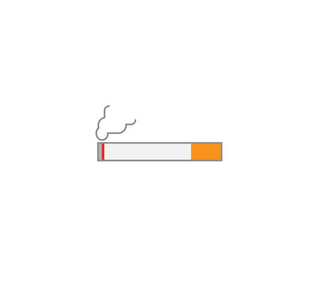Smoking Cigarette Icon. Flat design style. Vector Illustrationのイラスト素材