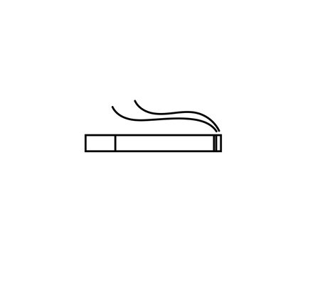 Smoking Cigarette Icon. Flat design style. Vector Illustrationのイラスト素材