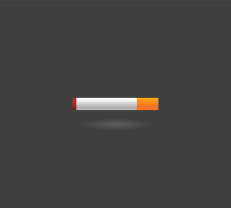 Smoking Cigarette Icon. Flat design style. Vector Illustrationのイラスト素材