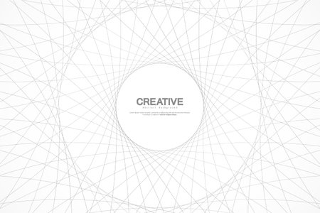 Circle elegant white background with shiny lines. Tech design. Modern luxury designのイラスト素材