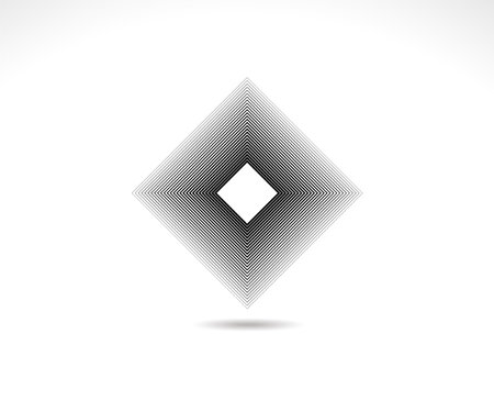 Geometric Square logo. Stroke square frame. Line icon, sign, symbol, Flat design, button, web, picture frame. vector - illustration eps 10.のイラスト素材