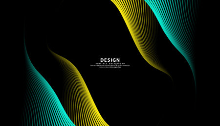 Abstract colorful wavy stripes background. Curved smooth design. Design for your ideas, Banners, Placards, Posters, wallpeper. Eps10 vector illustration.のイラスト素材