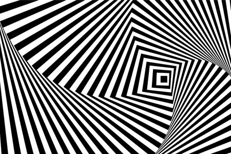 Black and white optical illusion. Abstract wavy stripes patternのイラスト素材