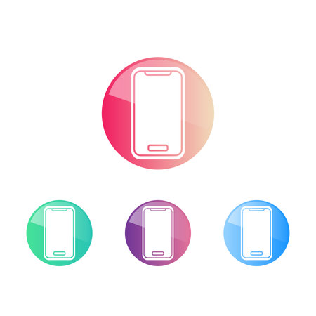 Mobile phone icon. Smartphone symbol. Vector illustration logoのイラスト素材