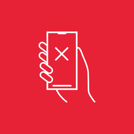 No cell phone sign. Icon no talking and calling. Cell phone prohibitionのイラスト素材