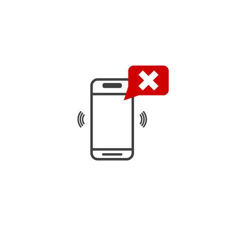 No cell phone sign. Icon no talking and calling. Cell phone prohibitionのイラスト素材