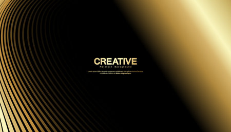 Abstract gold luxurious wave line background - simple texture for your design. gradient background. Modern decoration for websites, posters, banners, EPS10 vectorのイラスト素材