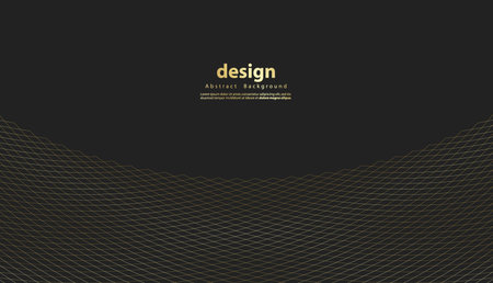 Abstract wavy background with golden lines. Vector illustration for your designのイラスト素材