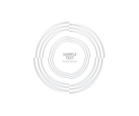 Abstract Lines in Circle Form, Design element, Geometric shape, Striped border frame for image, Technology round Logo, Spiral Vector Illustrationのイラスト素材