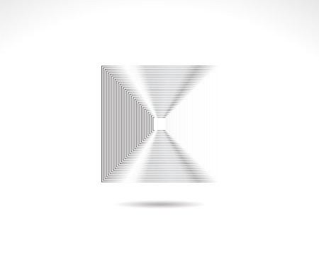 Geometric Square logo. Stroke square frame. Line icon, sign, symbol, Flat design, button, web, picture frame. vector - illustration eps 10.のイラスト素材