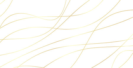 Abstract background with gold waves. Luxury paper cut background, golden pattern, halftone gradients, cover template, geometric shapes, modern minimal banner. 3d Vector illustration.のイラスト素材