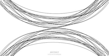 Hand drawn lines. Abstract pattern wave simple seamless, smooth pattern, web design, greeting card, textile, Technology background, Eps 10 vector illustrationのイラスト素材