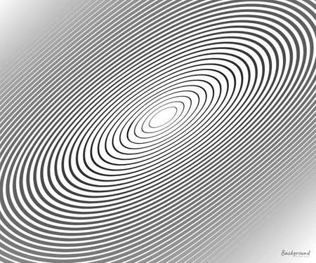 Abstract circle pattern black and white color ring. Abstract  vector illustration for sound wave, Monochrome graphic.のイラスト素材