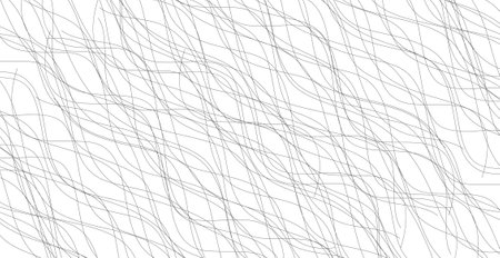 Hand drawn lines. Abstract pattern wave simple seamless, smooth pattern, web design, greeting card, textile, Technology background, vector illustrationのイラスト素材