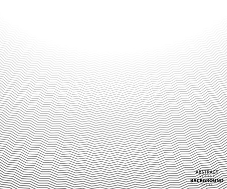 Zig Zag lines pattern. Wavy line background. Wave texture vector - illustrationのイラスト素材