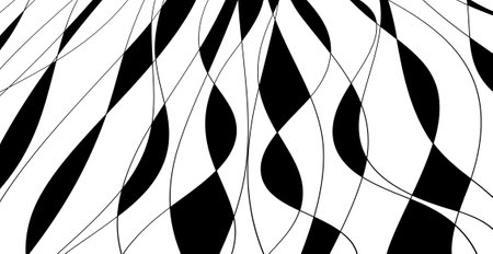 Hand drawn lines. Abstract pattern wave simple seamless, smooth pattern, web design, greeting card, textile, Technology background, Eps 10 vector illustrationのイラスト素材