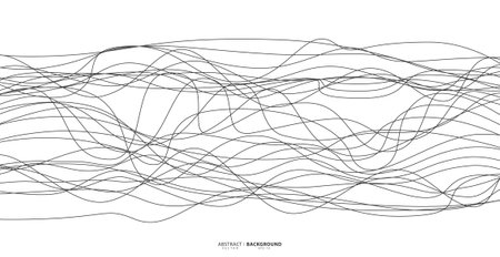 Abstract wavy stripes on a white background isolated. Wave line art, Curved smooth design. Vector illustration EPS 10.のイラスト素材