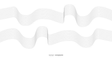 Abstract wavy stripes on a white background isolated. Wave line art, Curved smooth design. Vector illustration EPS 10.のイラスト素材