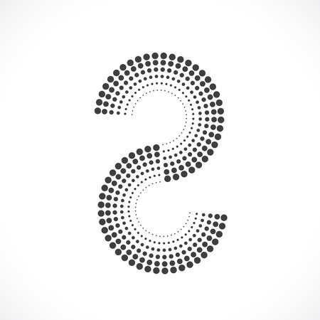 Black abstract vector circle frame halftone dots logo emblem design. Round border Icon using circle dots texture.Vector illustrationのイラスト素材