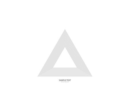 Triangle line vector. Pyramid line art. Geometric shape. Logo sign designのイラスト素材