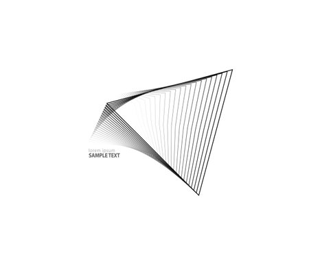 Triangle line vector. Pyramid line art. Geometric shape. Logo sign designのイラスト素材