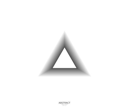 Triangle line vector. Pyramid line art. Geometric shape. Logo sign designのイラスト素材