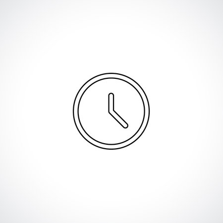 Clock icon. Clock Time symbol flat style. design web site icon, logo, app, UI. Illustration - Vector. EPS10.のイラスト素材
