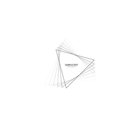 Triangle line vector. Pyramid line art. Geometric shape. Logo sign designのイラスト素材