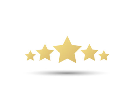 5 star icon vector illustration eps10. Rating review flat icon for apps and websites, infographics - Vectorのイラスト素材