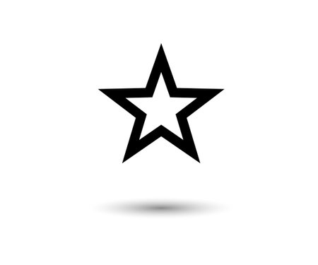 Star Icon vector eps10. Simple flat symbol. Star flat design  web site, mobile app, logo on white background.  illustration - Vectorのイラスト素材