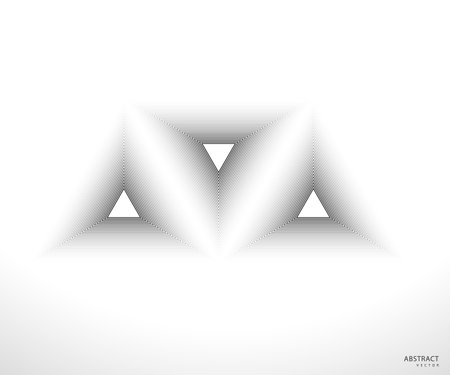 Triangle line vector. Pyramid line art. Geometric shape. Logo sign designのイラスト素材