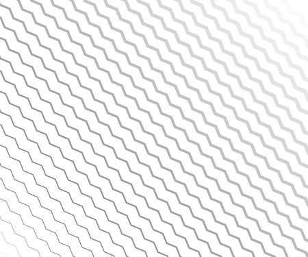 Wave, zigzag lines pattern. Black wavy line on white background. Texture vector - illustrationのイラスト素材