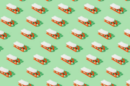 Christmas tree pattern on a blue background. Christmas composition. Xmas idea. 2022の写真素材