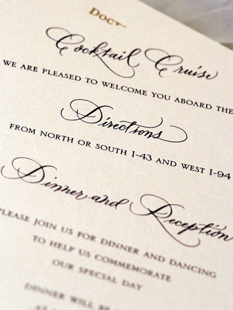 Detail Shots of Wedding Stationary