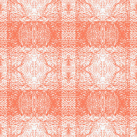 Peach knit pattern.のイラスト素材