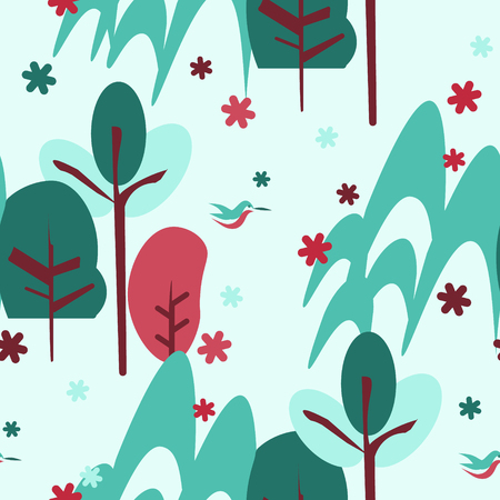 Mountain tree pattern.のイラスト素材