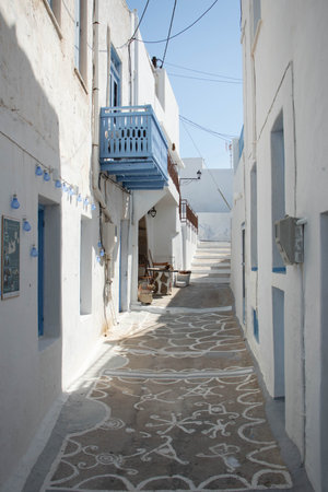 Walkways of Plaka, Milos, Greeceのeditorial素材
