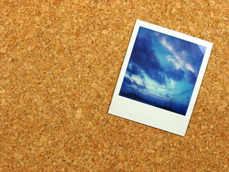  photo on corkboardの写真素材