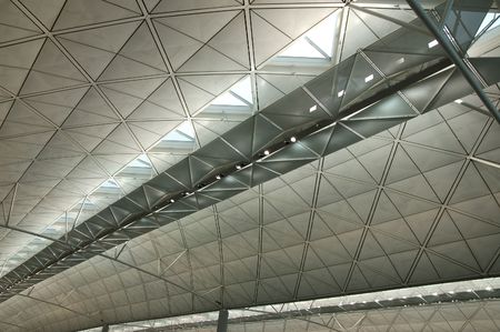 Interior structure of a modern international airportの写真素材