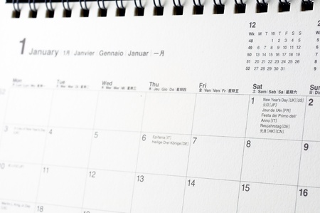 Close up of 2011 New year date on Calendarの写真素材